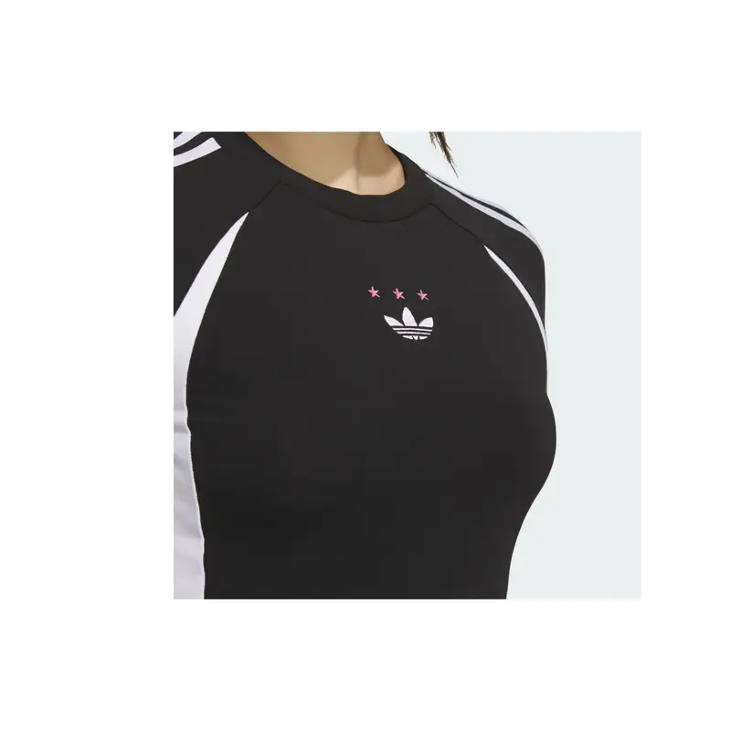 Originals Ss24 Abito Jersey Manica Corta a Righe Color Block Sportivo Slim Fit Abito da Donna Nero JD1135 XS miniatura 3