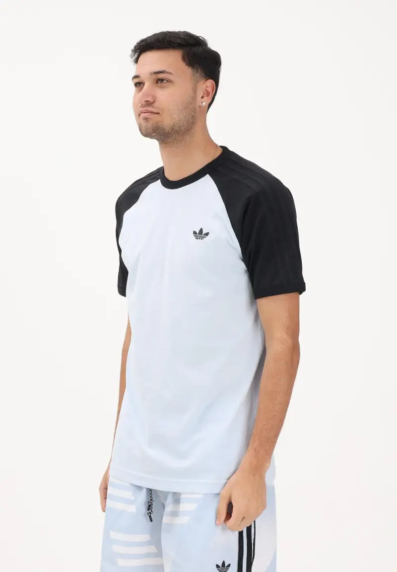 T-shirt a manica corta 3 STRIPES azzurra da uomo