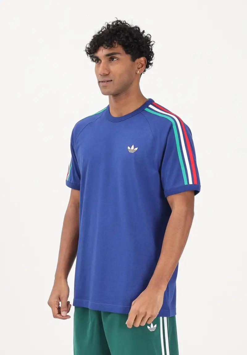 T-shirt a manica corta Adicolor Sport blu da uomo