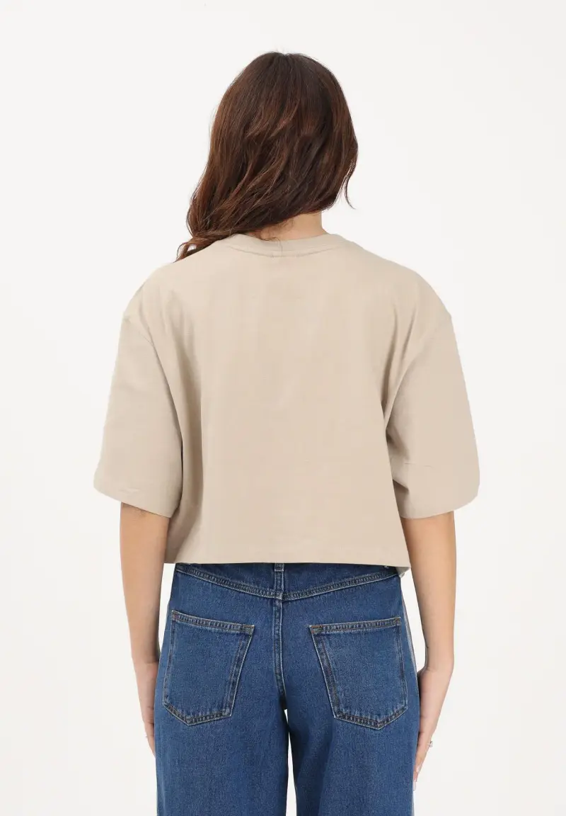 adidas Originals T-shirt Donna Beige 4246175 miniatura 3