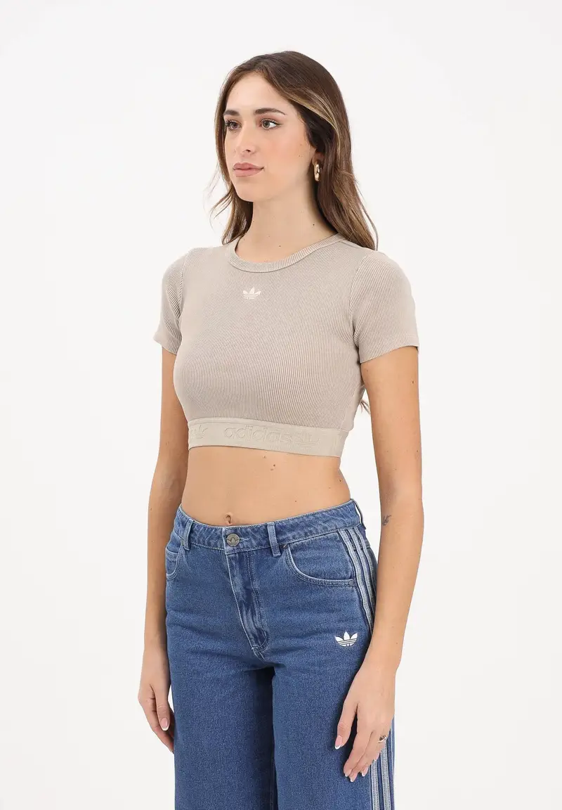 adidas Originals T-shirt Donna Beige 3488050