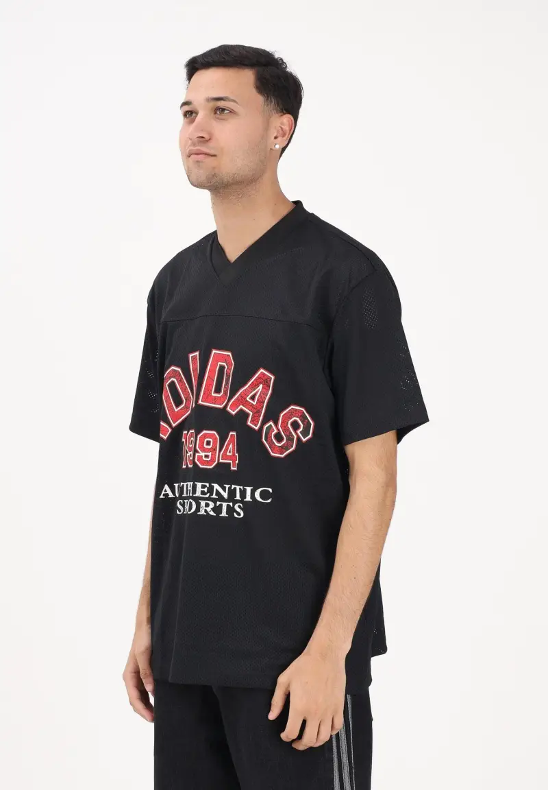 T-shirt a manica corta JERSEY VARSITY FOOTBALL nera da uomo