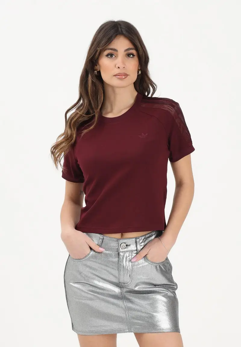 adidas Originals T-shirt Donna Bordeaux 4182416 miniatura 2