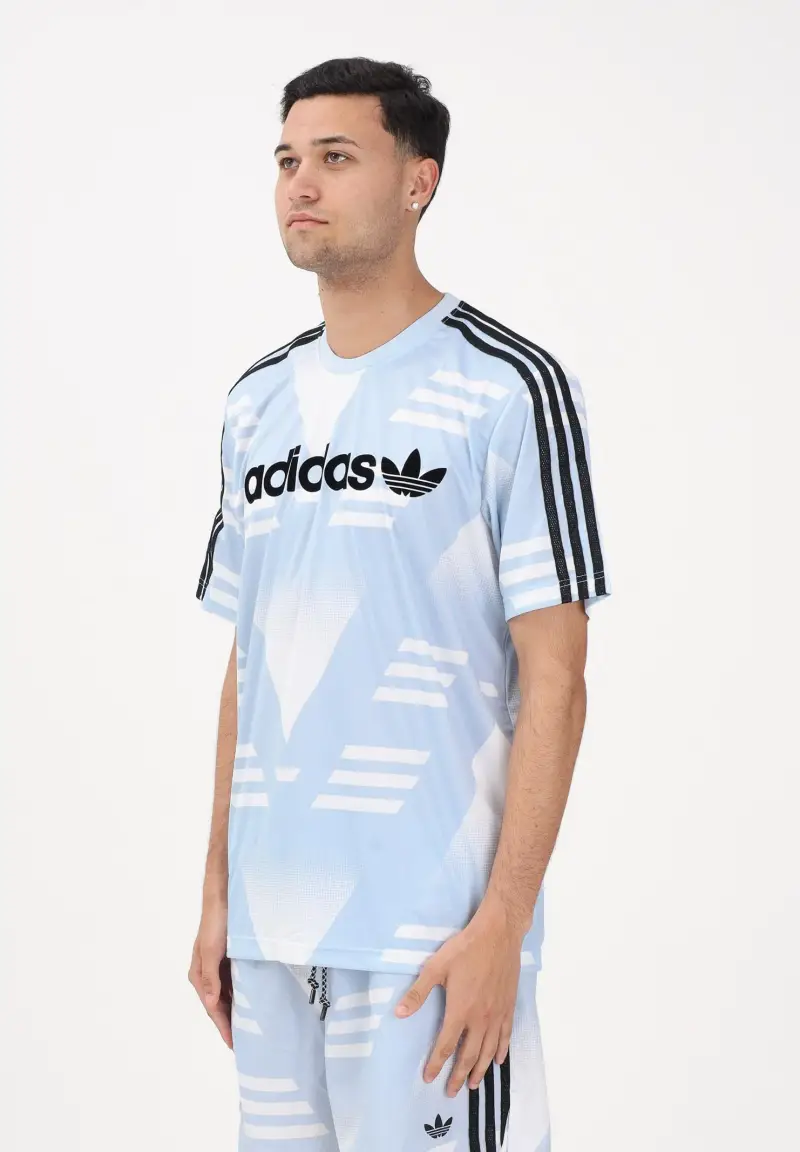 T-shirt a manica corta Loose Sponsored azzurra da uomo