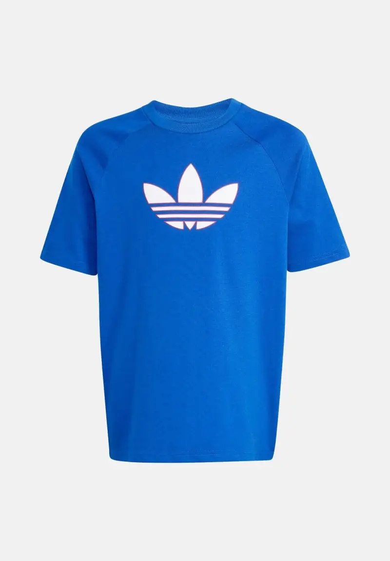 T-shirt a manica corta Trefoil Loose blu acceso per bambino e bambina