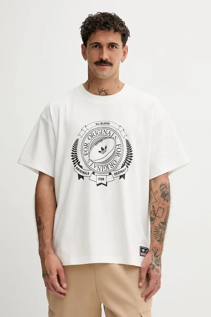 adidas Originals T-shirt Uomo Beige 3574483