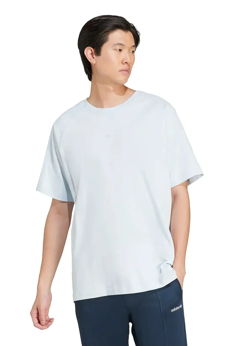 t-shirt in cotone Premium Essentials Tee colore blu JD3280