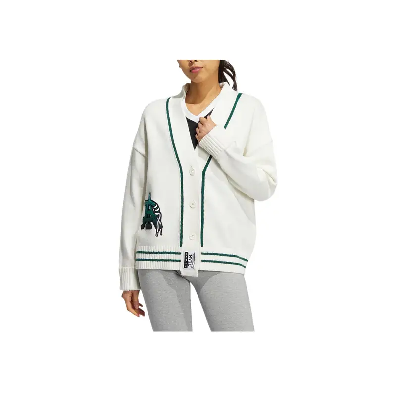 Originals Tinta Unita Ricamo Lettere Maglieria Abbigliamento Sportivo Donna Abbigliamento Sportivo Bianco HS9522 M miniatura 3