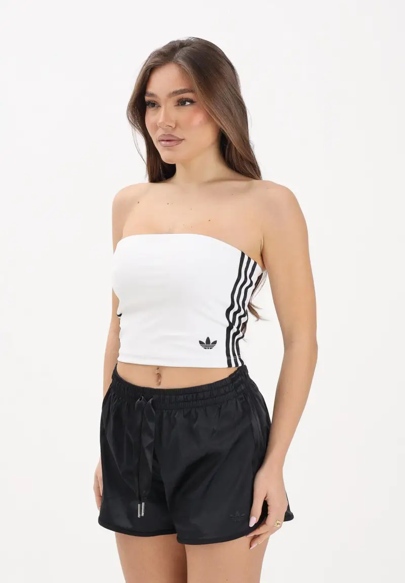 Top 3 STRIPES TUBE bianco da donna