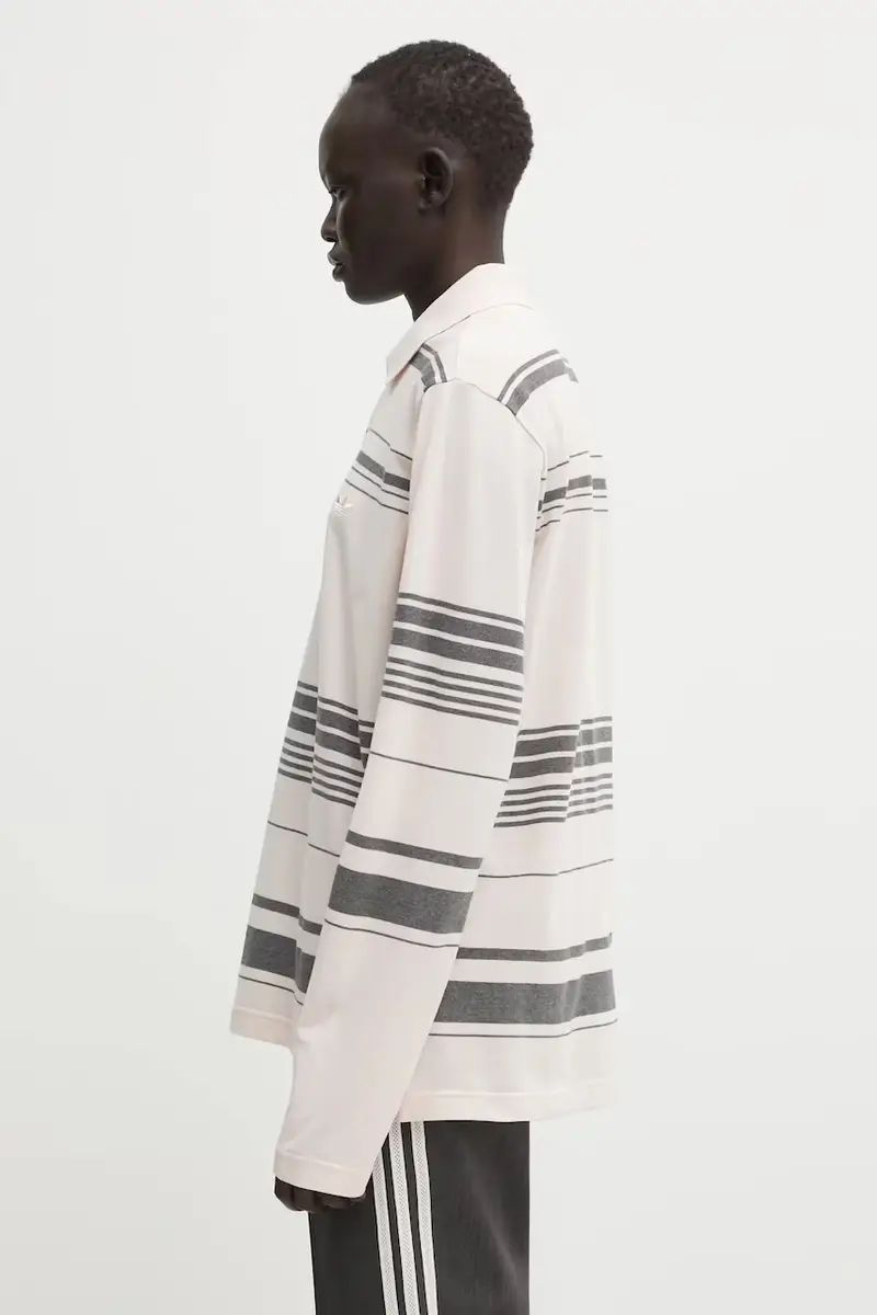 top a maniche lunghe in cotone x Wales Bonner Polo colore rosa KB2298 miniatura 2