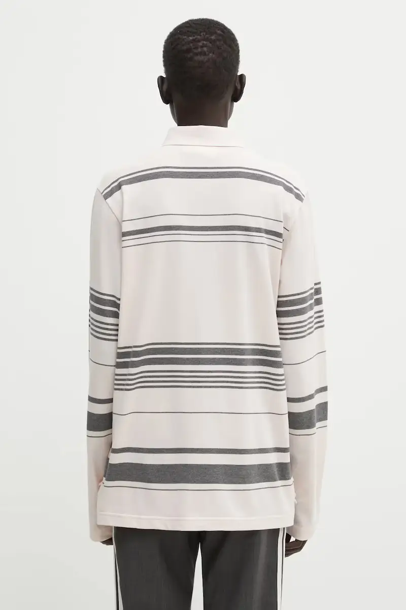 top a maniche lunghe in cotone x Wales Bonner Polo colore rosa KB2298 miniatura 3