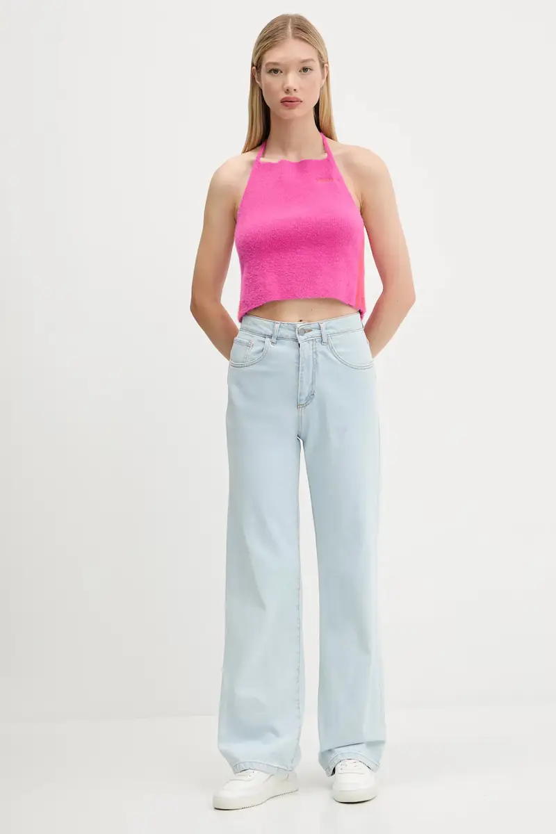 top Fluffy Halter colore violetto JW6002 miniatura 2