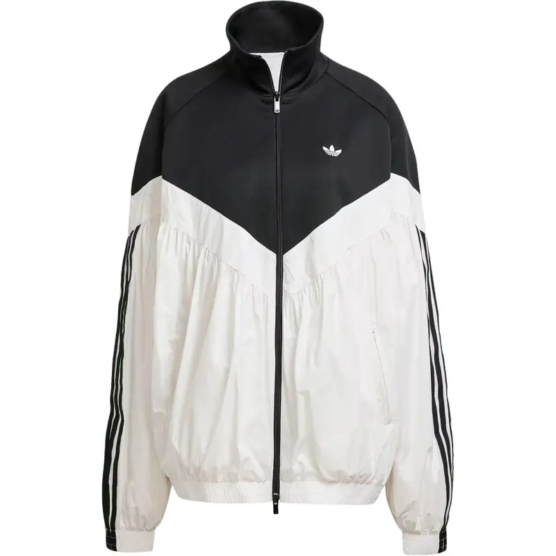 Originals Tracktop Logo a Righe Versatile Comodo Giacca Casual Giacca da Donna Bianco Nero JZ6777 XL