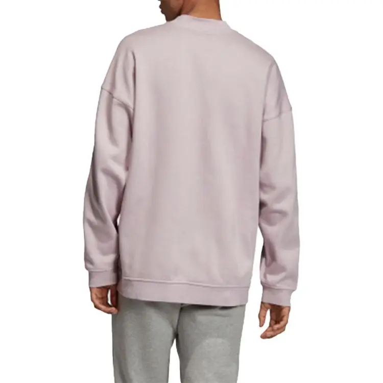 Originals Trefoil Casual Sports Crew Neck Sweatshirt Men Tops Light-Pink Purple Grey ED6123 miniatura 5
