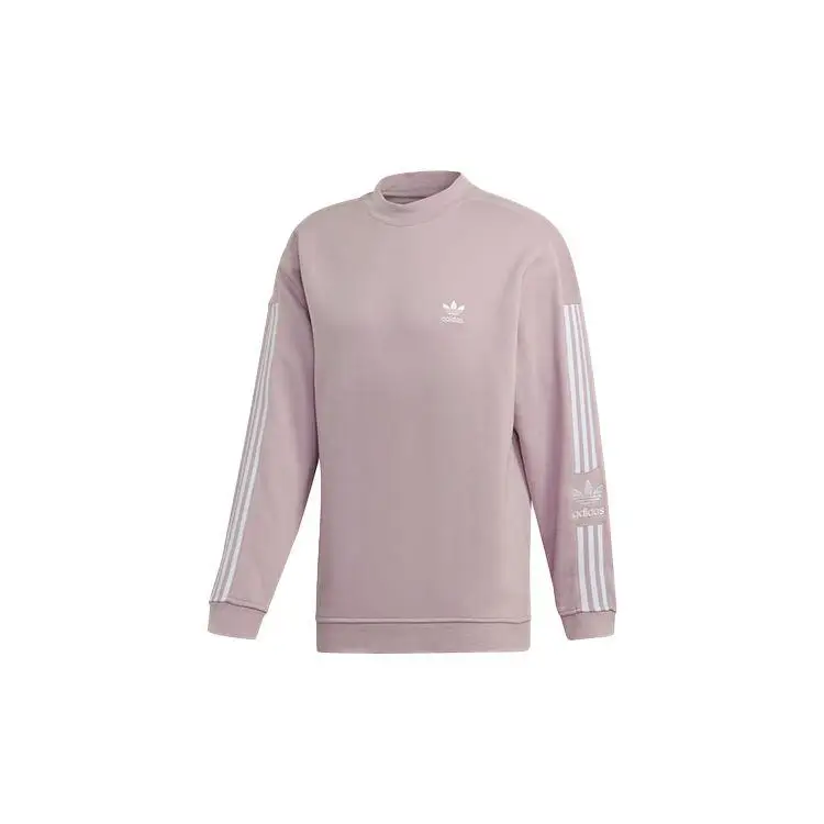 Originals Trefoil Casual Sports Crew Neck Sweatshirt Men Tops Light-Pink Purple Grey ED6123