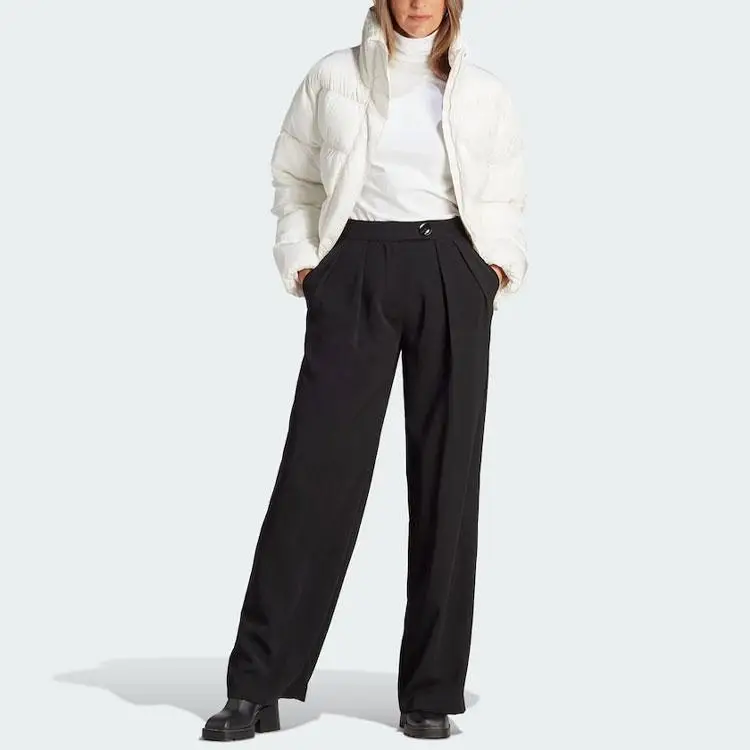 Originals Trefoil Vegan Puffer Jacket With Stand Collar And Long Sleeves Women Outerwear White IJ8236 XL miniatura 4