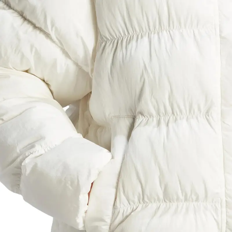 Originals Trefoil Vegan Puffer Jacket With Stand Collar And Long Sleeves Women Outerwear White IJ8236 XL miniatura 5