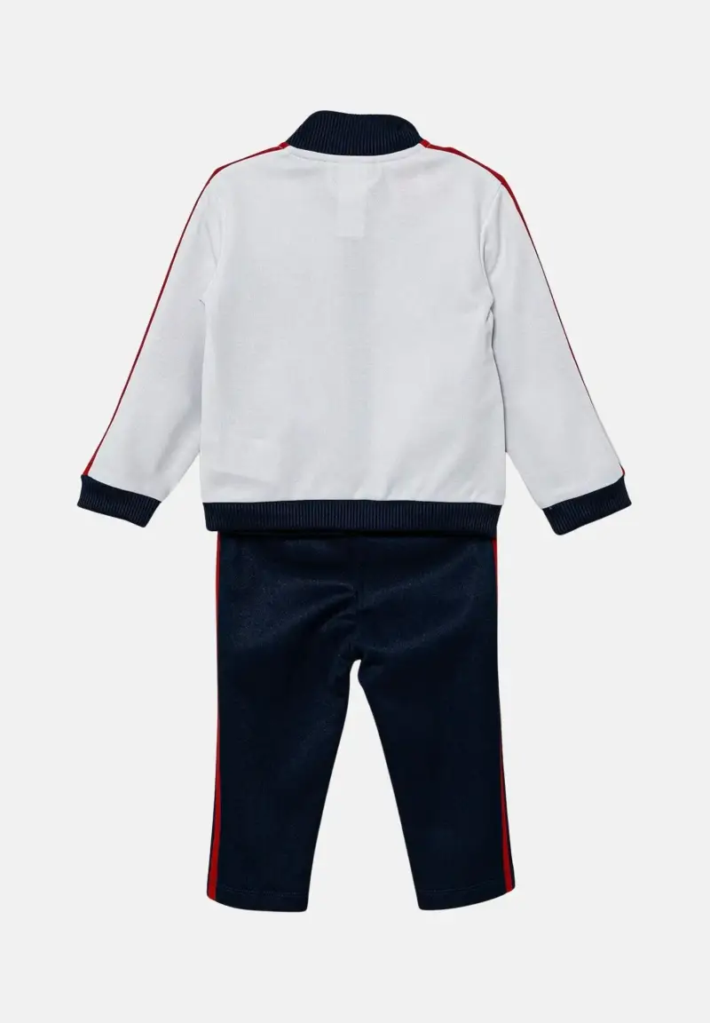 Tuta ADICOLOR 3-STRIPES bianca, blu e rossa da neonato miniatura 2