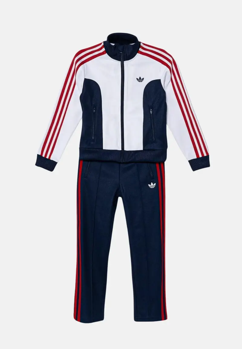 Tuta ADICOLOR 3-STRIPES bianca, blu e rossa per bambino e bambina