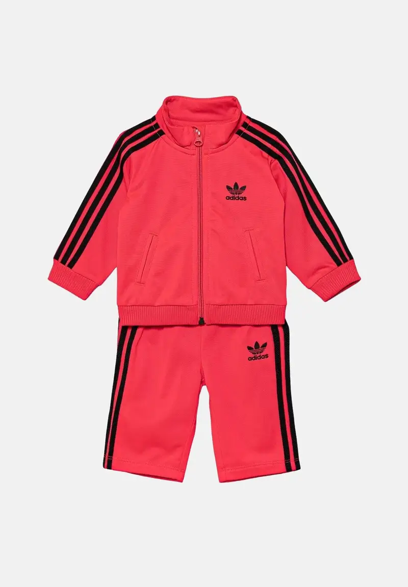 ADIDAS ORIGINALS Tuta Adicolor Firebird rosso fluo da neonato