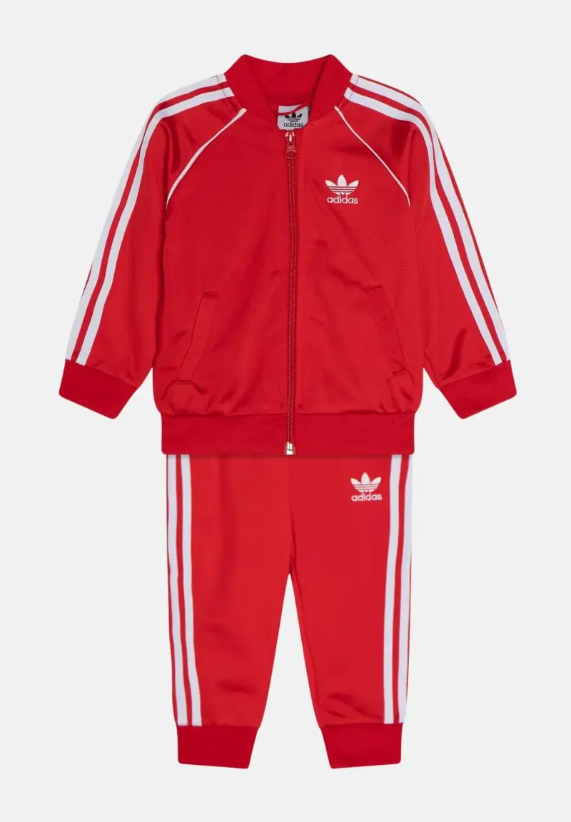 Adidas Originals Tuta Adicolor SST rossa da neonato