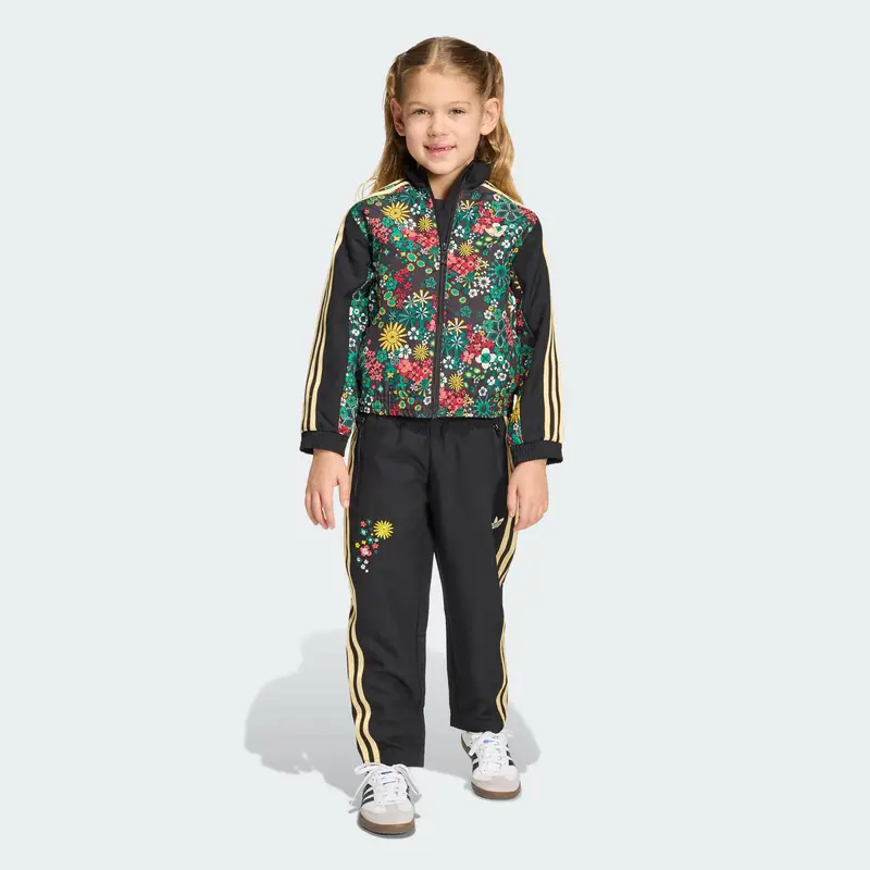 Tuta da jogging Adidas Originals x Liberty London giallo / petrolio / rosso / nero miniatura 2