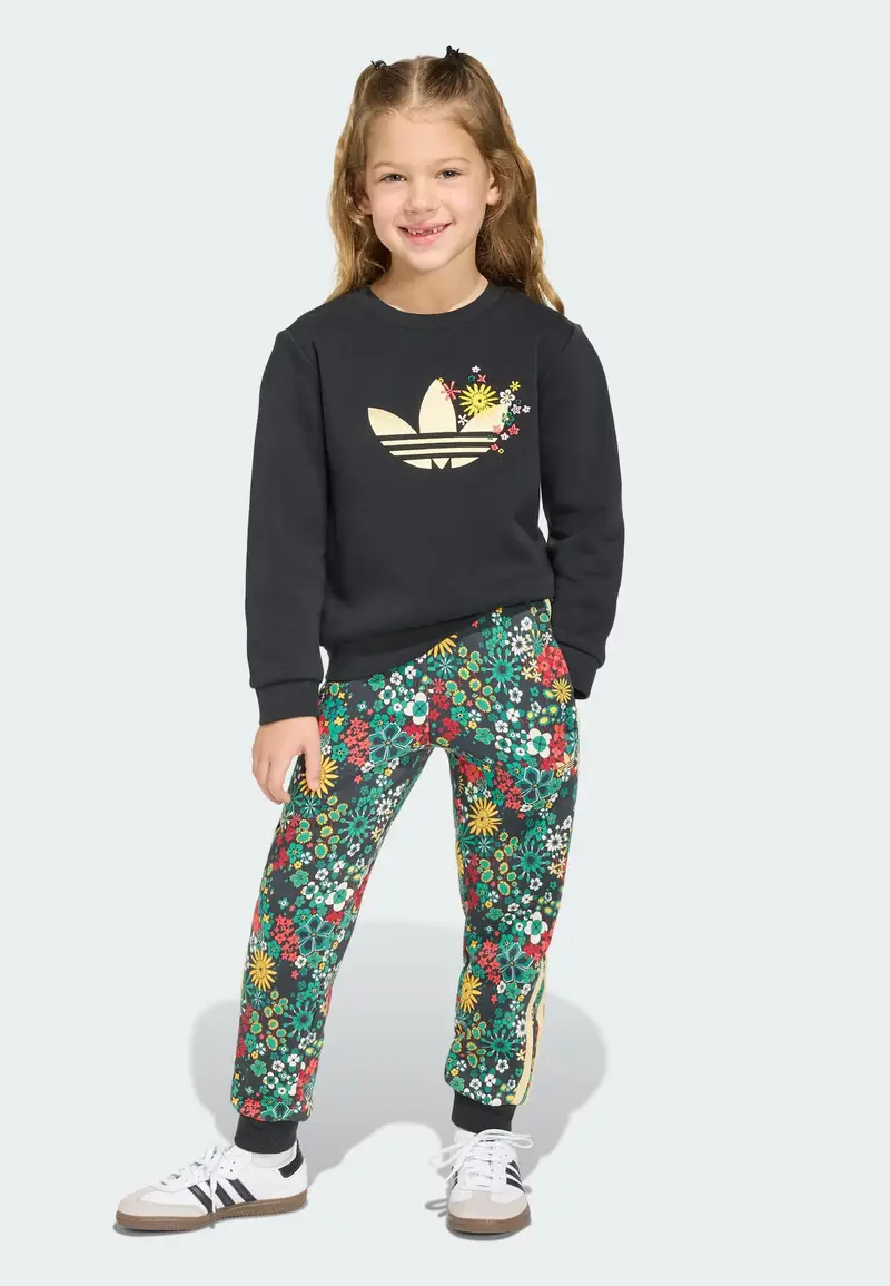 Tuta da jogging Adidas Originals x Liberty London oro / smeraldo / rosso / nero miniatura 2