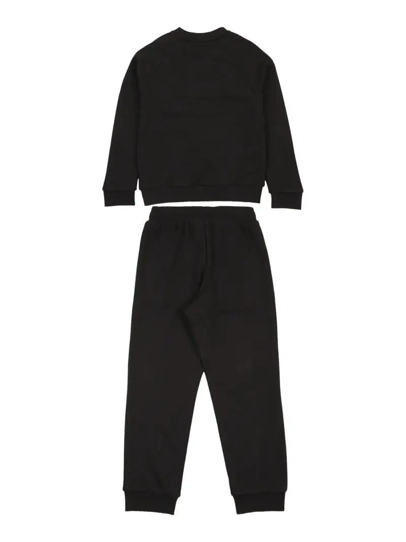 Tuta da jogging giallo neon / nero miniatura 2