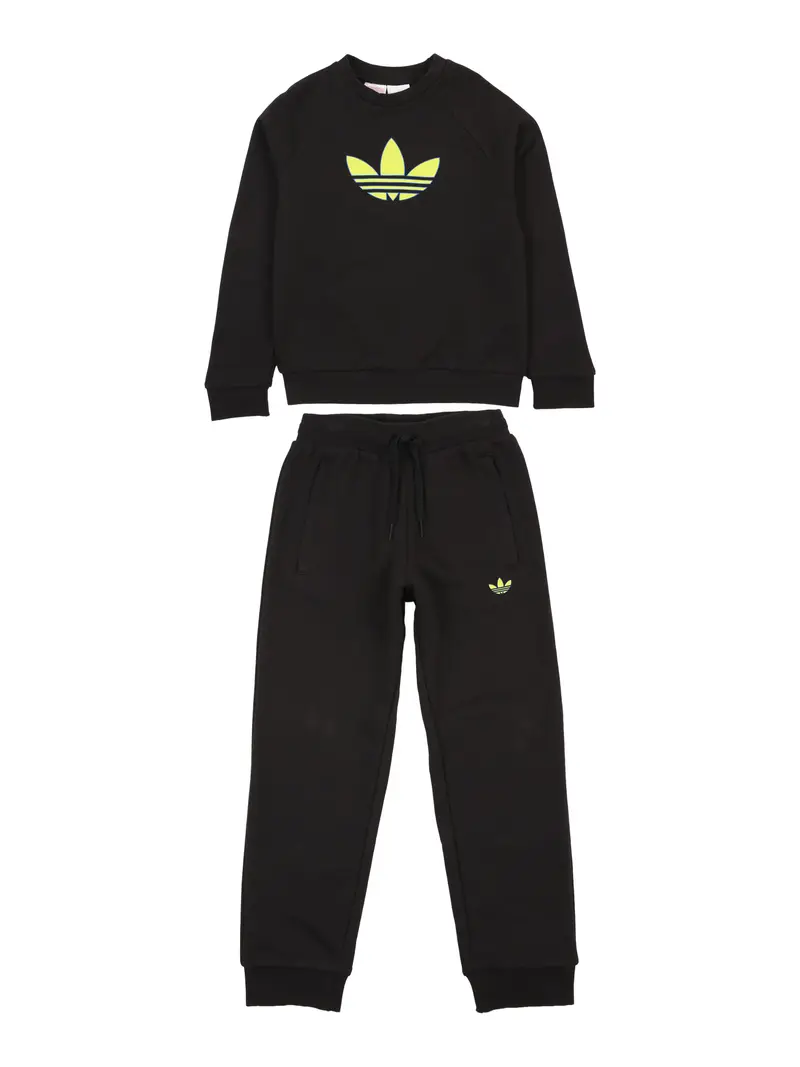 Tuta da jogging giallo neon / nero