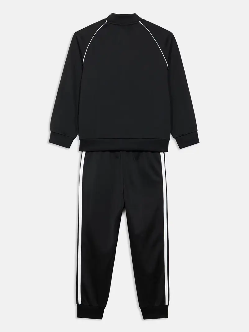 Tuta da jogging nero / bianco miniatura 2