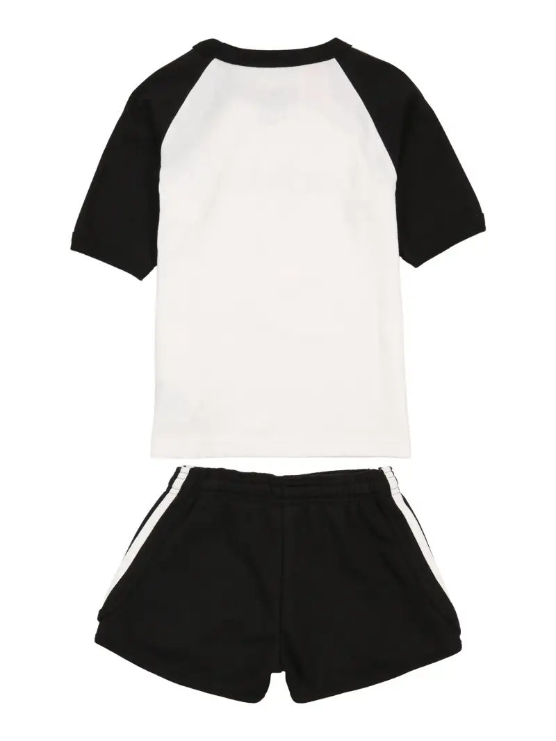 Tuta da jogging nero / bianco miniatura 2