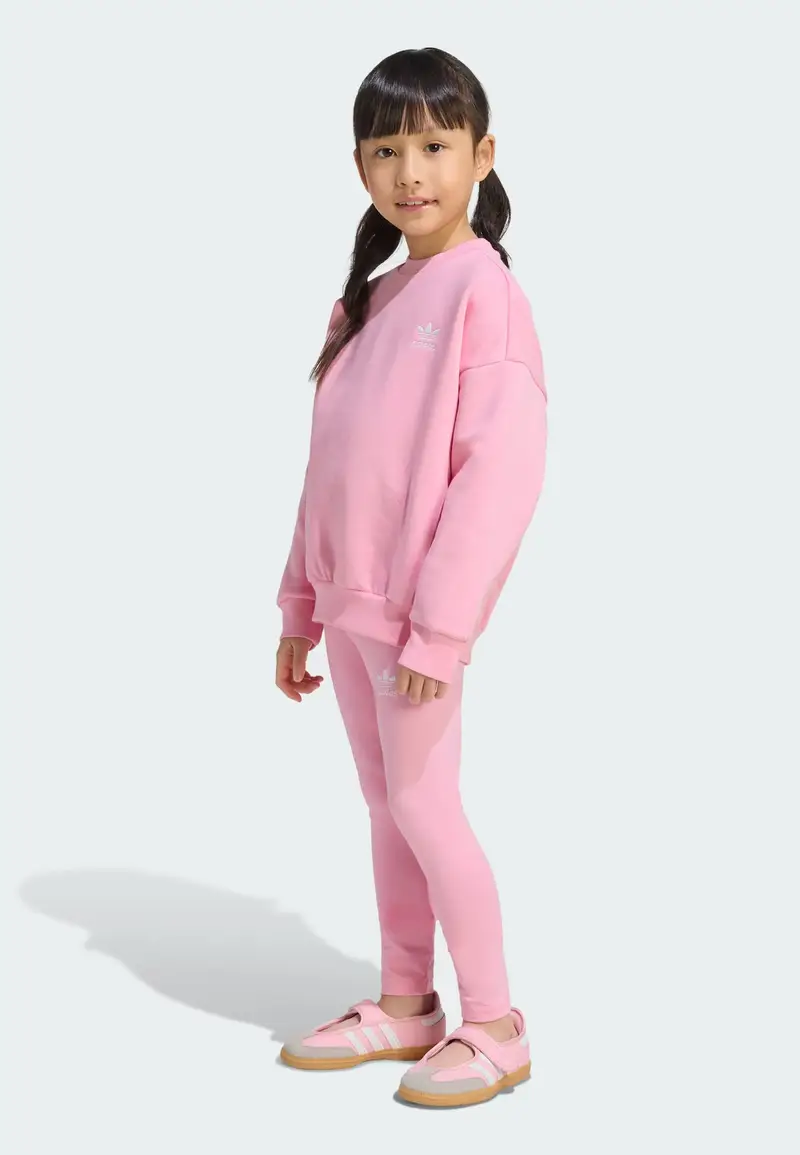 Tuta da jogging rosa / bianco miniatura 3