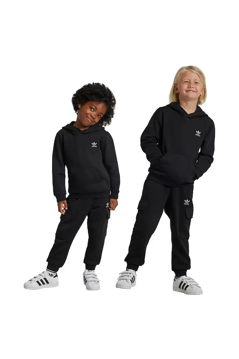 tuta per bambini HOODIE FZ CARGO colore nero IW1019