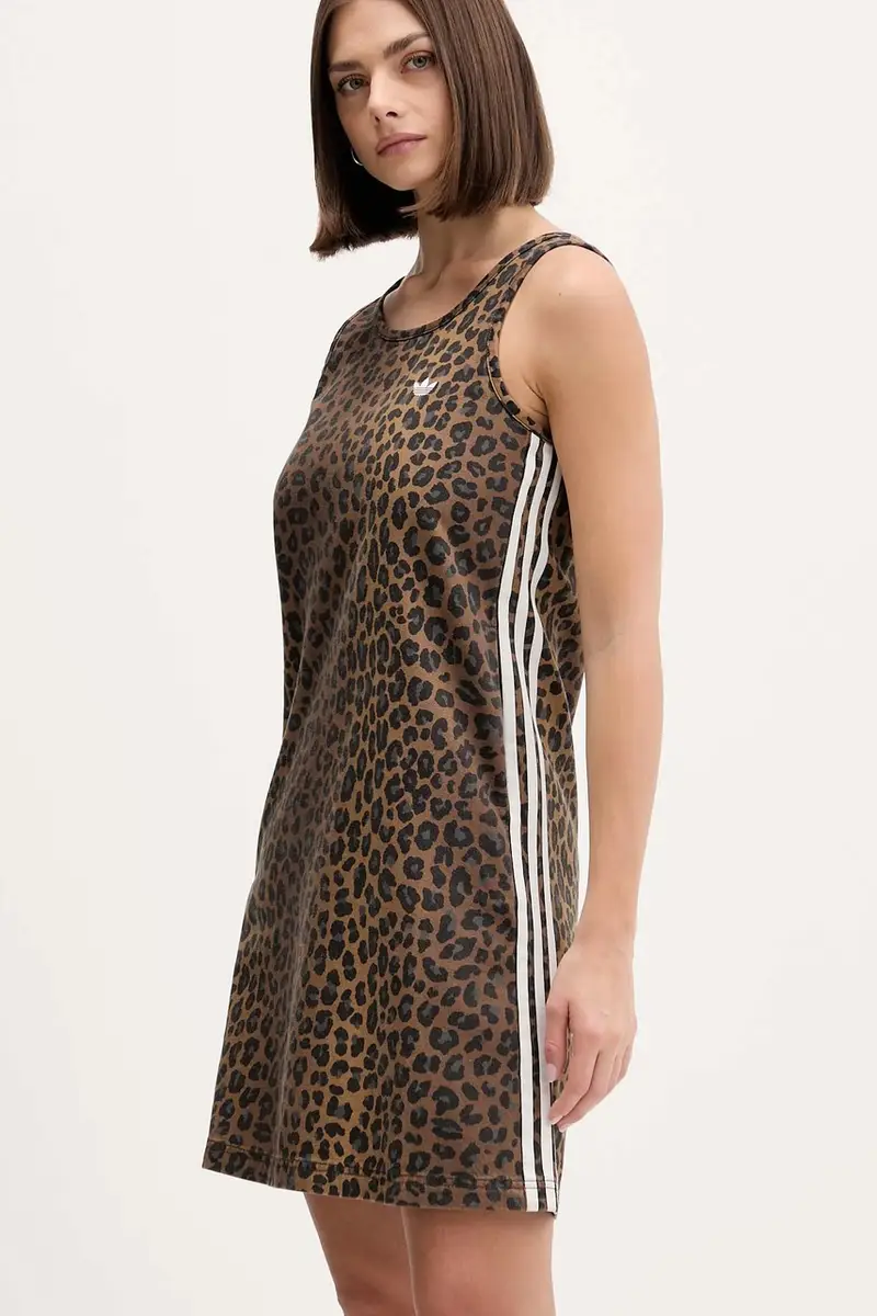 vestito di jeans colore marrone KA2677 miniatura 4