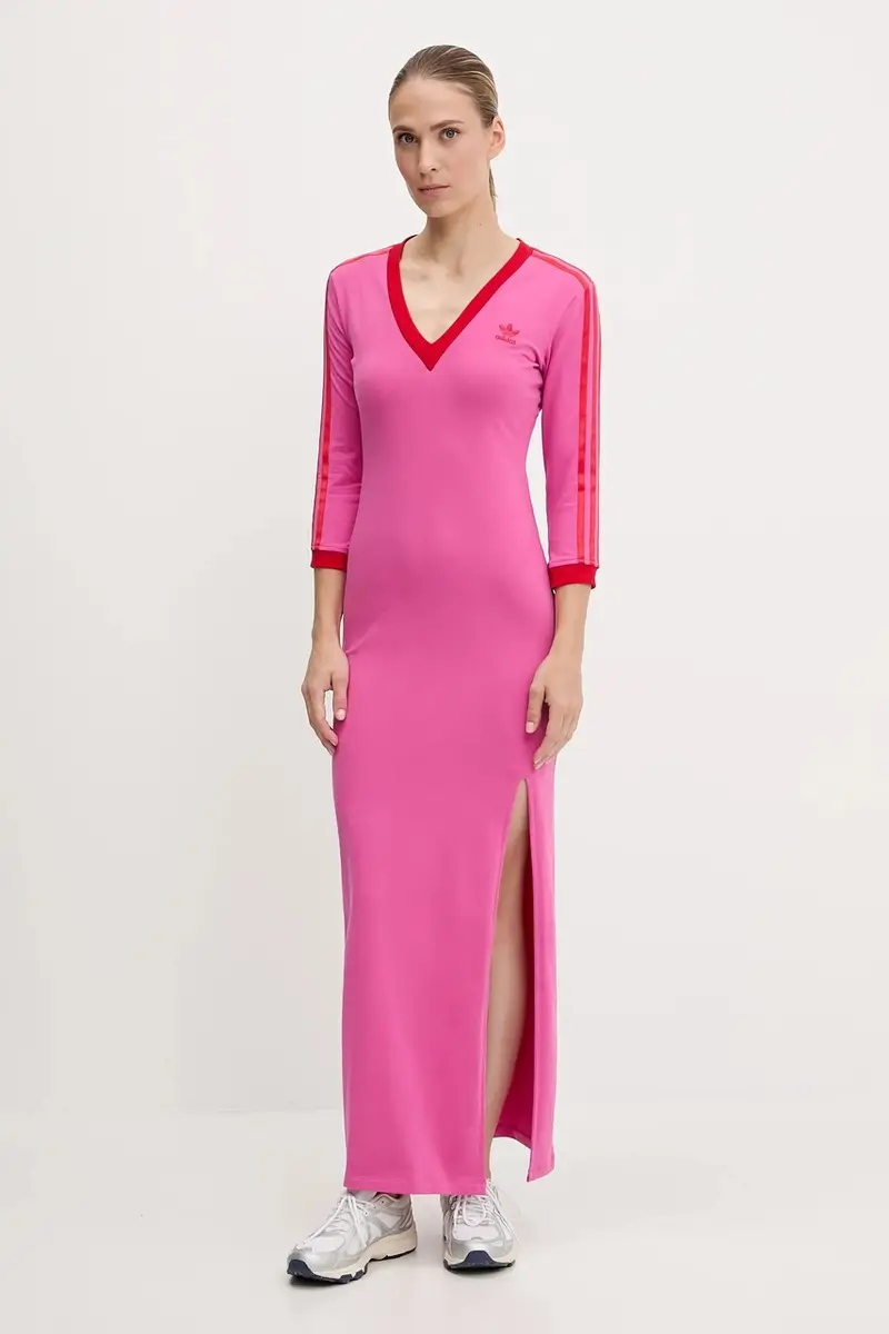 vestito Maxi Dress V colore rosa JY2941 miniatura 2