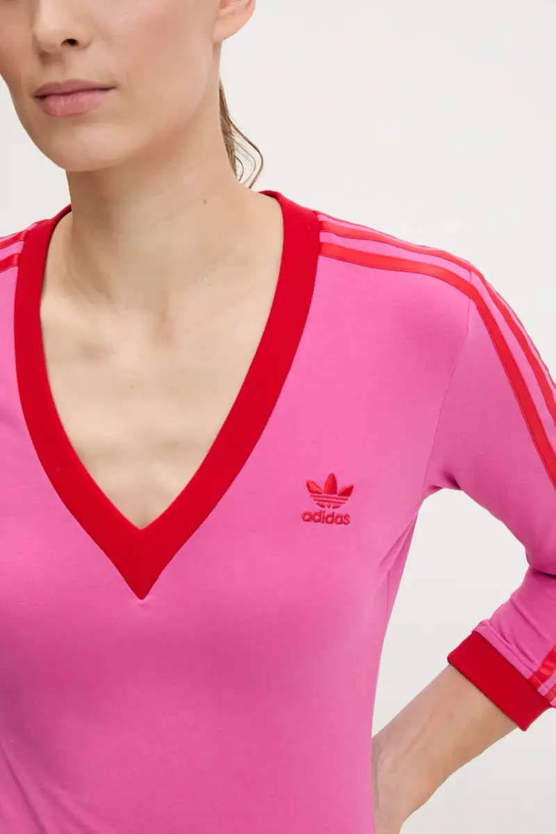 vestito Maxi Dress V colore rosa JY2941 miniatura 5