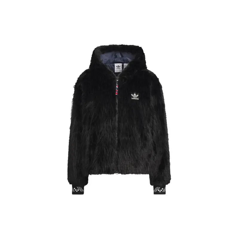 Originals X Feifei Ruan Collaborazione FW23 Giacca in Pile con Cappuccio e Logo Monocolore Donna giacche Nero IX4226 S