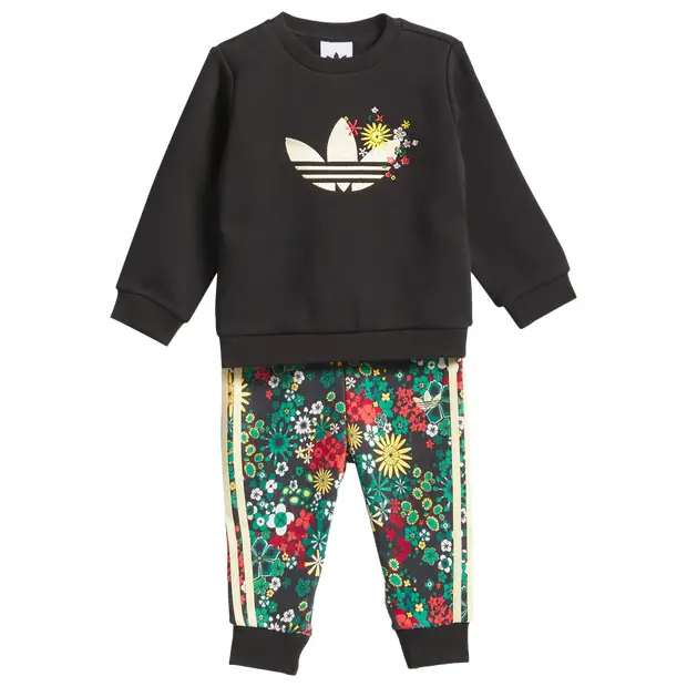 Originals X Liberty London Crew Set Neonato - Tute da ginnastica Nero - - Jersey di cotone Black
