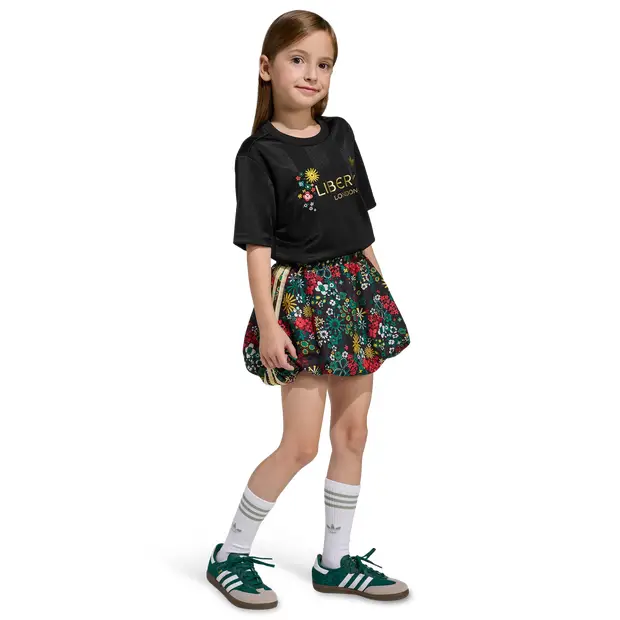Originals X Liberty London Skirt Tee Set Bambini - Tute da ginnastica Nero - - 128 CM - Poly Mesh Black