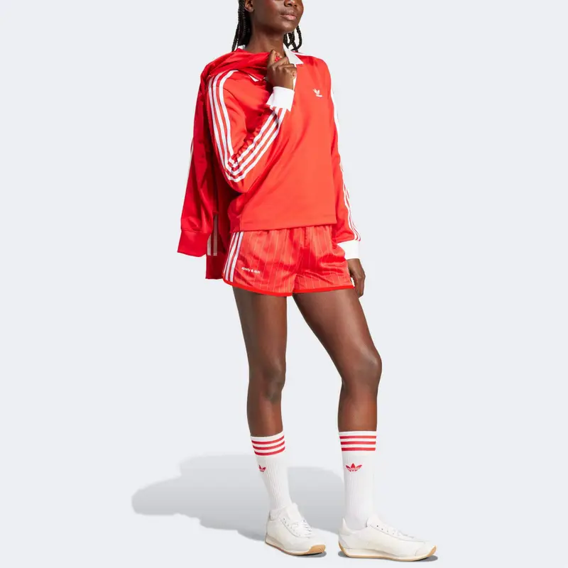 Originals X Sporty & Rich SS24 Pantaloncini Casual Elastici Comodi Moda Pantaloncini Donna Rossi JI9279 XXL miniatura 3