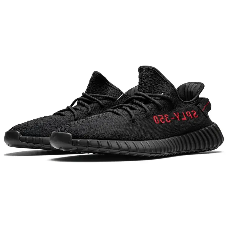 Originals Yeezy Boost 350 V2 Bred Tessuto Sportive Comode Scarpe Lifestyle Basse Sneakers Unisex Nere CP9652-2020 39⅓ miniatura 2