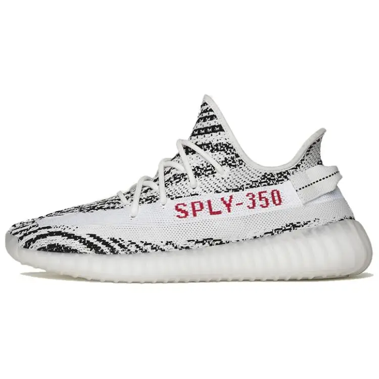 Originals Yeezy Boost 350 V2 Zebra Tessuto Sportivo Confortevole Top Basso Lifestyle Scarpe Casual Unisex sneaker Nero Bianco CP9654-2022 42