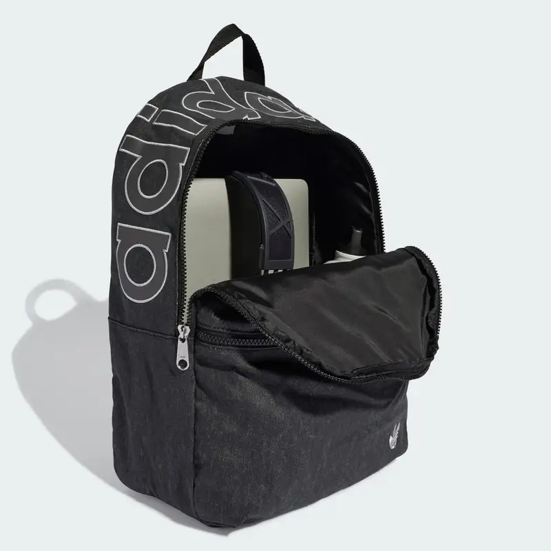 Zaino nero denim / bianco miniatura 3