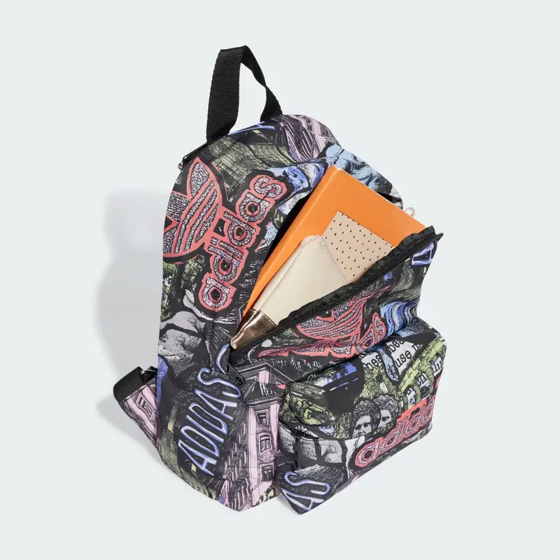 ADIDAS ORIGINALS Zaino 'x Jeremy Scott' blu colomba / oliva / rosso fuoco / nero miniatura 2