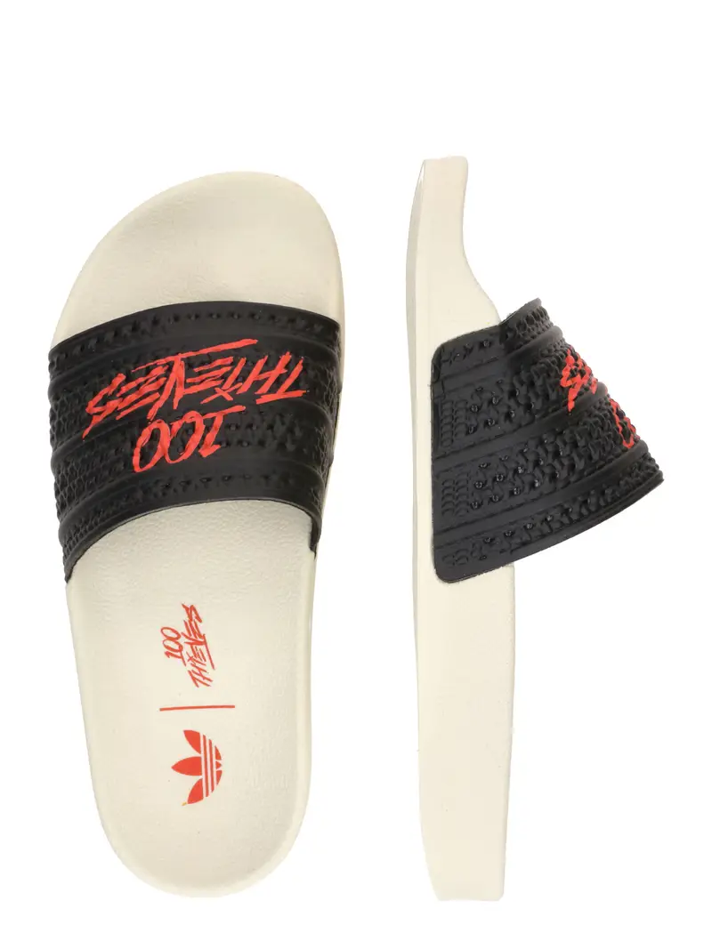 Zoccoletto '100 Thieves Adilette' rosso / nero miniatura 2