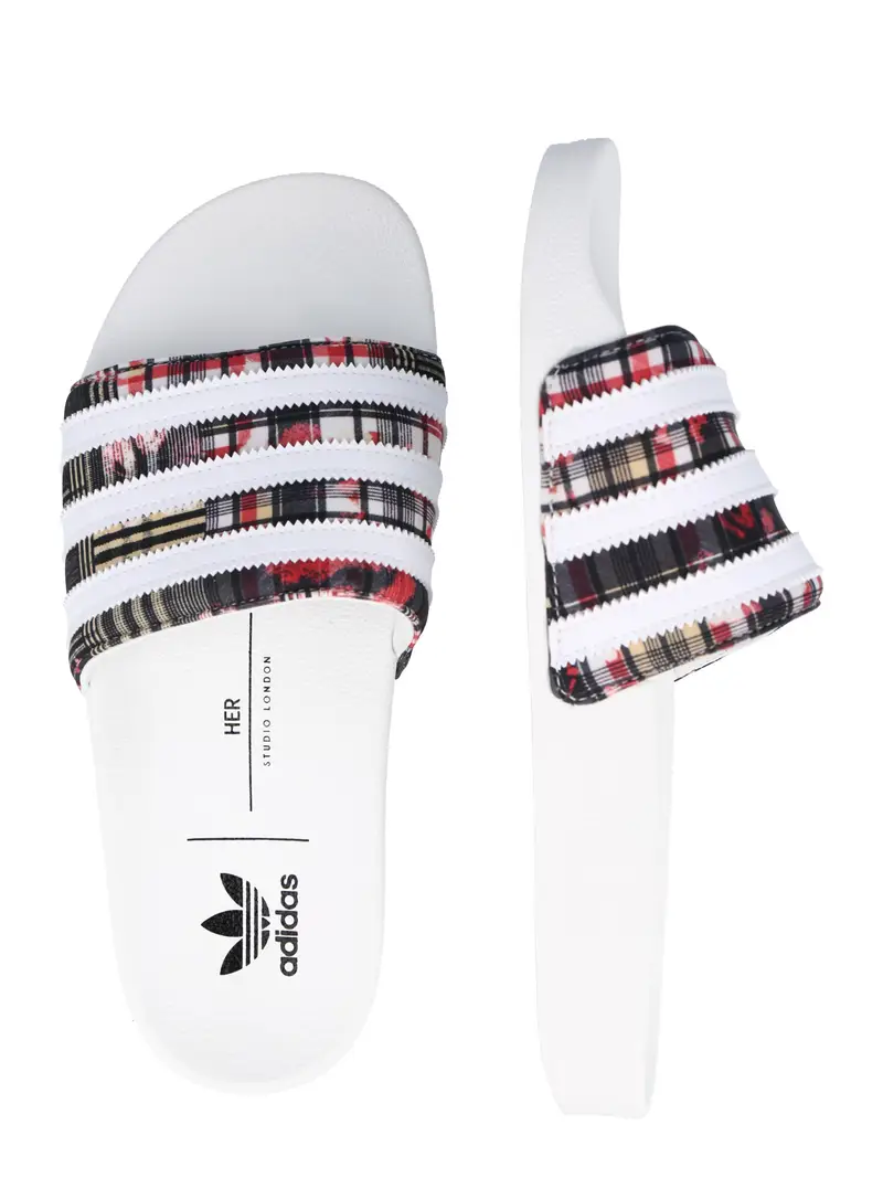 Zoccoletto beige / rosso / nero / bianco miniatura 2