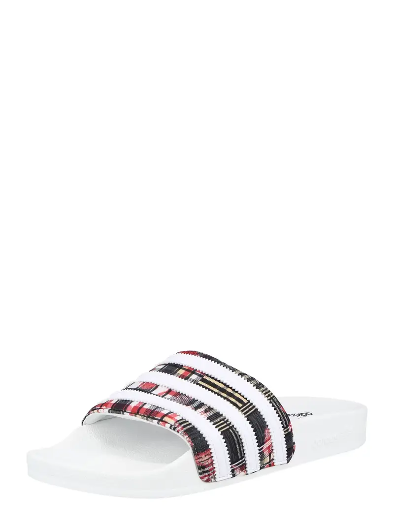 Zoccoletto beige / rosso / nero / bianco