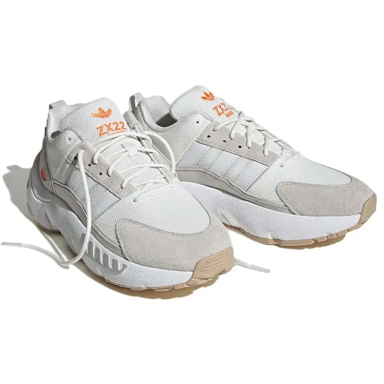 Originals ZX 22 Boost Comode Assorbimento degli Urti Antiscivolo Resistenti all'Usura Scarpe da Corsa Casual Basse Sneakers Unisex Bianche HP2784 42 miniatura 5