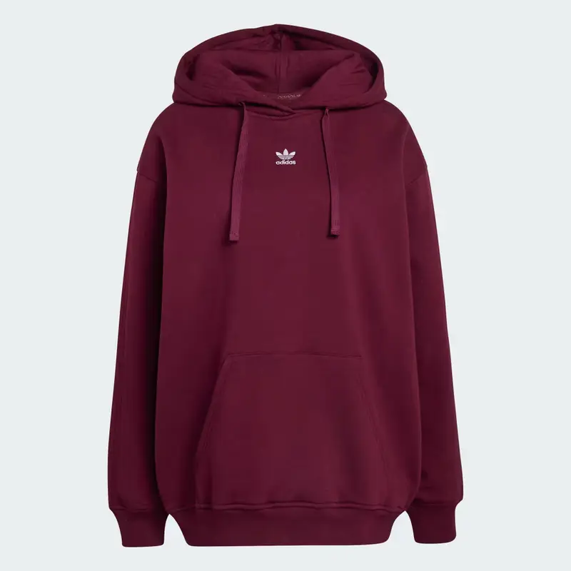 OVERSIZED HOODIE FLEECE Maroon miniatura 4