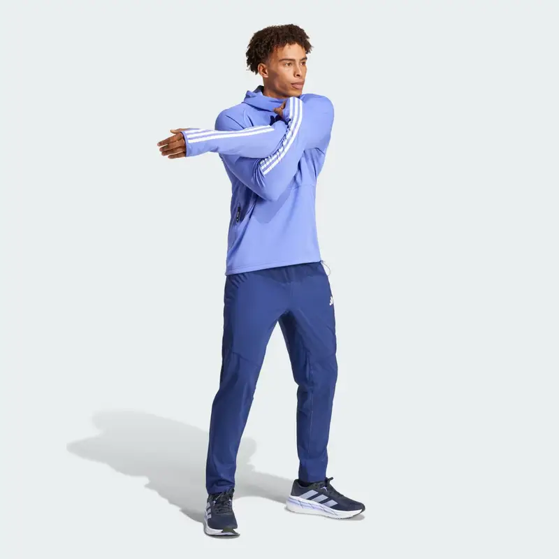 Own the Run 3-Stripes Hoodie Semi Cobalt Blue miniatura 3